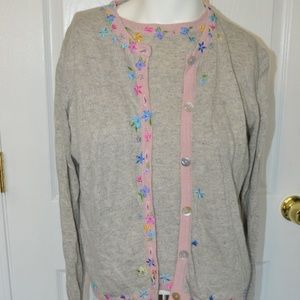 Michael Simon sweater set twinset silk cashmere